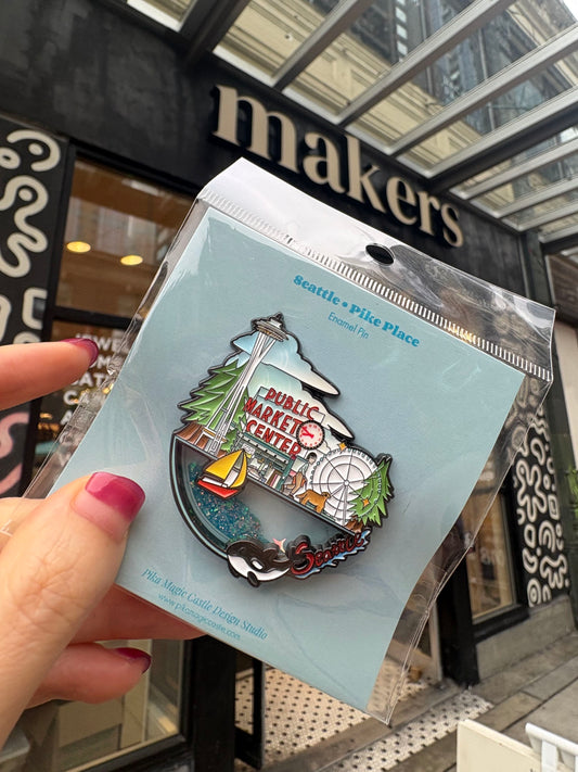 Pike Place Market Liquid Shaker Enamel Pin