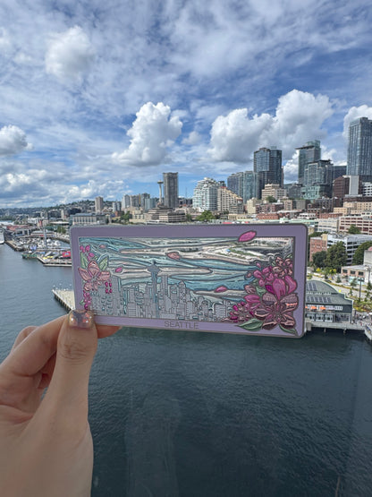 “Seattle in Bloom” Bookmark Fridge Magnet