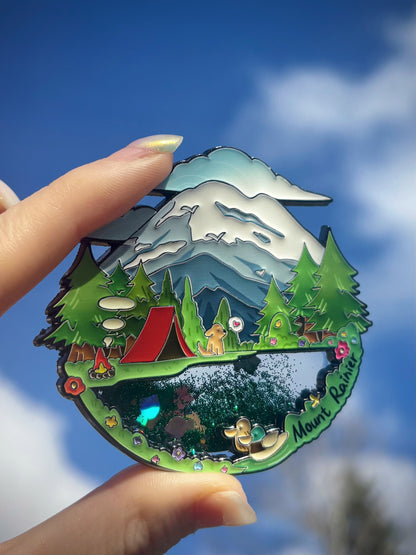 Mount Rainier Liquid Shaker Fridge Magnet