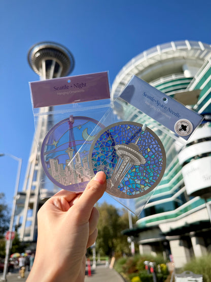 Seattle Night Hanging Ornament